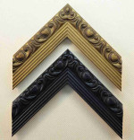 Stylish Bronze and Black Wood Picture Frame Hearts. Width 2" x Height 1.2".