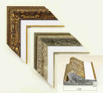 Beautiful Picture Frame Gold and Silver with Mat Strip (Paspartout). Width 2.76" x Height 1.18".