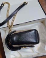 Authentic Gucci GG Marmont Diagonal Quilted Small Shoulder Bag Brown/ Black Style 443497