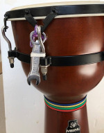 Meinl Floatune Series Wood Djembe Drum 12” Diameter, 25” High, Goat Sk