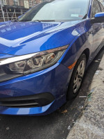 2016 Honda Civic LX blue compact car parked, showcasing exterior features and good condition