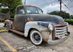 1950 GMC 100 Half Ton Step Side truck, rusted and vintage project vehicle for restoration or basic work.