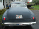 Rear view of a 1950 Chevy 2-door hardtop with vintage design and unique features