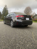 2020 Toyota Corolla Hybrid parked on a street, showcasing its sleek design as a potential driving school vehicle.