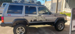 1993 Jeep Cherokee 4X4 in Gunmetal Gray parked, showcasing its unique style and supportive seating.
