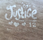 Justice Girls "I Love Sunshine" Crop Tank Top Gray Pink Yellow Size 12