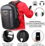 SEEHONOR Travel Backpack with USB Charging Port for 15.6 in Laptop 25L