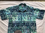 New $15/BO WET DOG "EARTH" Hawaiian Shirt Men's Size Small 100% Cotton