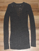 NWT! Gray SIZE SMALL Chunky Mixed Cable Knit Cardigan Tunic Sweater