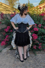 COSTUME / COSPLAY : Bustle with coordinating top hat