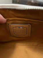 Coach CA176 Teri Shoulder Bag Rainbow Signature Chalk Multi Color Leat