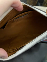 Coach CA176 Teri Shoulder Bag Rainbow Signature Chalk Multi Color Leat