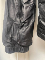 VINCE LAMB LEATHER REVERSIBLE HOODED JACKET