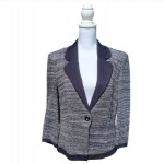 Halogen Tweed Black Blazer Jacket Size Lg