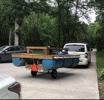 Floating picnic table - homemade cedar