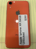 Apple iphone XR Unlocked 64gb $250 30days warranty
