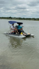 Kennedy Pontoon Compact Paddle Boat and Trailer