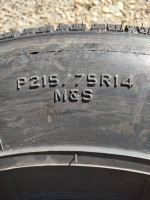 Coker Classic 215/75R14 tire 2-1/2" WW