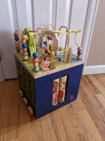 B toys Zany Zoo Wooden Bead Maze Activity Cube