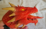 Schylling Fire-breathing RED Dragon Soft Stretchy Rubber Hand Puppet