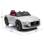 Rock Wheels Licensed Bentley EXP12 Kids Ride on Toy Car, 12V Battery P