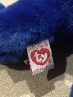 TY Beanie Buddies Peanut Elephant Large  14” Royal Blue  1998 NEW