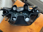 MK black leather shoulder bag