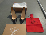 Christian Louboutin APOSTROPHY PUMPS 100 mm Stiletto BLACK 100% authen