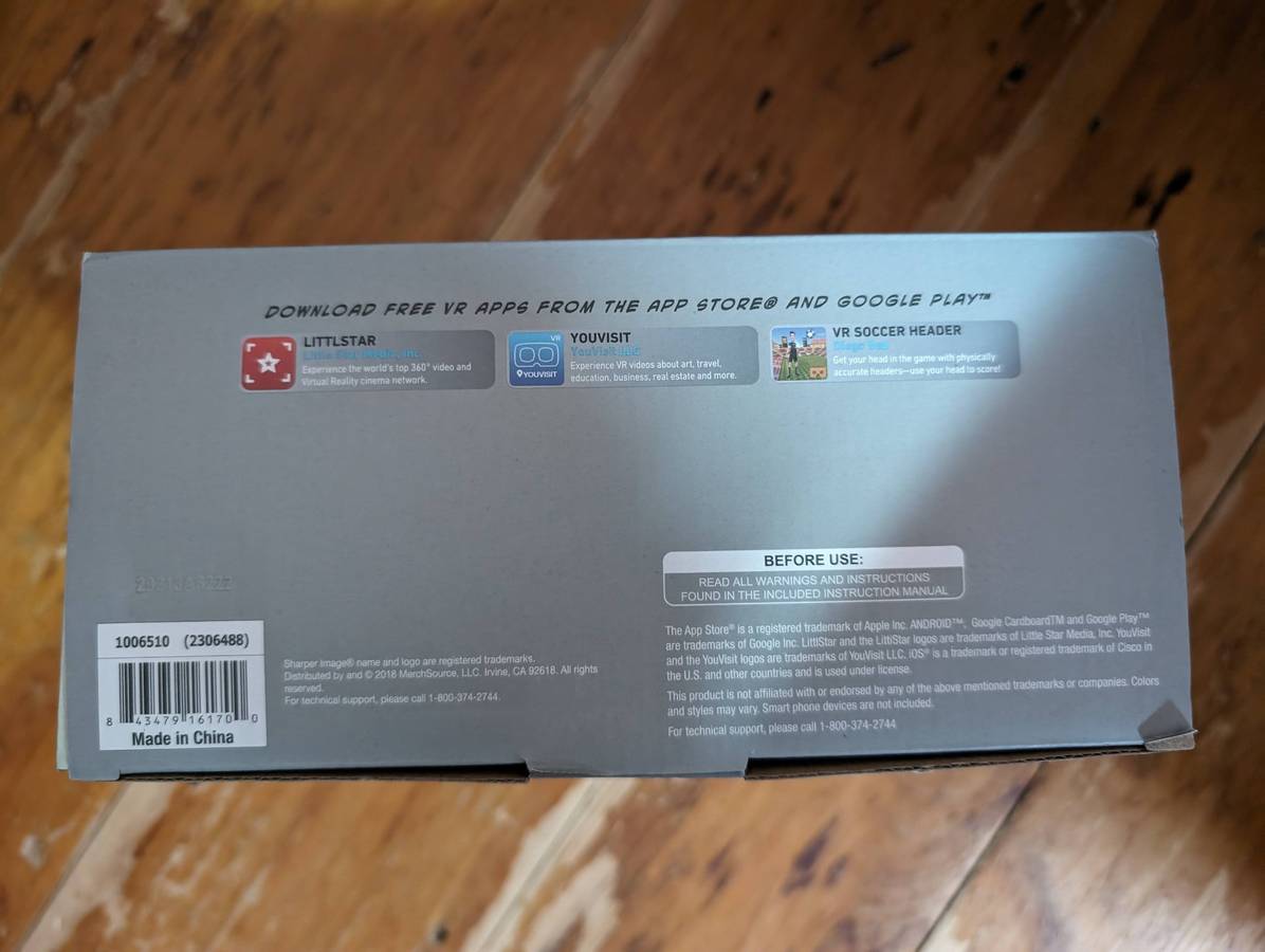 Sharper Image Virtual Reality Headset with Built-In Headphones